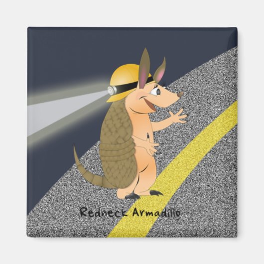 Roodhals Armadillo Magnet (Voorkant)