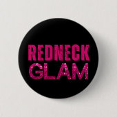 Roodhals Glam Pink Glitter Ronde Button 5,7 Cm (Voorkant)