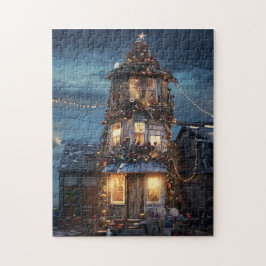 Roodhals Kerstmis Legpuzzel