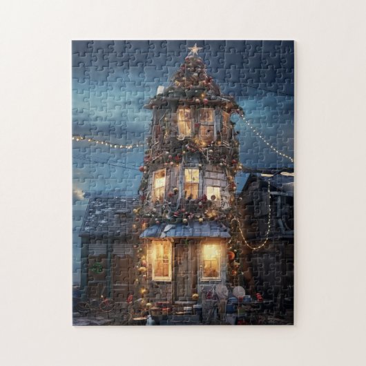 Roodhals Kerstmis Legpuzzel (Verticaal)