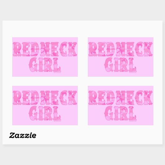 Roodhals Meisje Roze Camo Stickers (Vel)