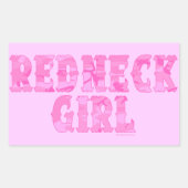 Roodhals Meisje Roze Camo Stickers (Voorkant)