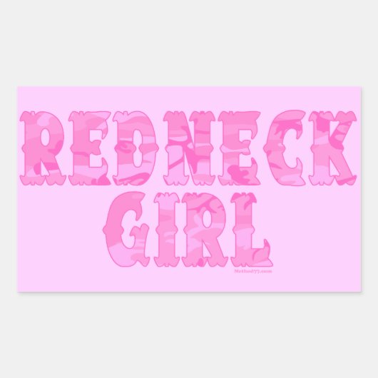 Roodhals Meisje Roze Camo Stickers (Voorkant)