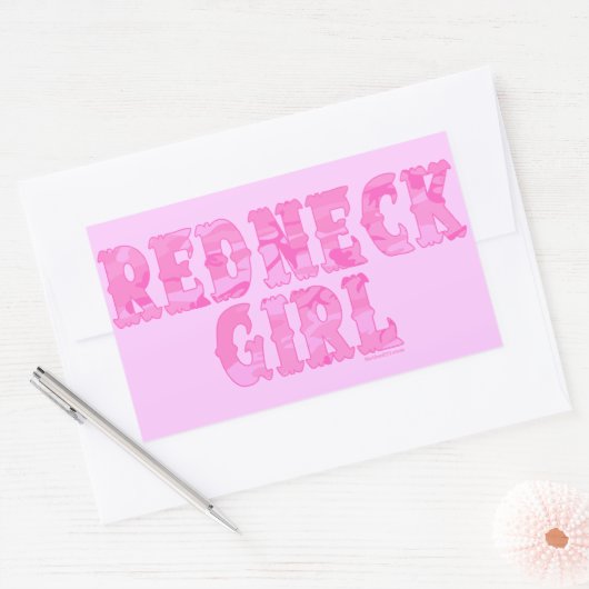 Roodhals Meisje Roze Camo Stickers (Envelop)