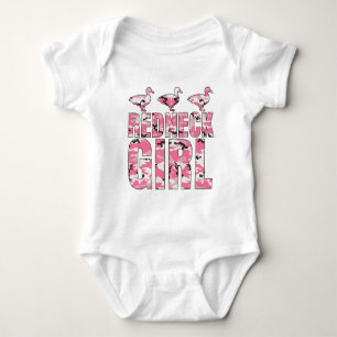 Roodhals Meisje Roze Camouflage 3 Eenden Romper