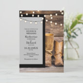 Roodhals Wedding Cowboy Boots Lights Grey & Black Kaart (Staand voorkant)