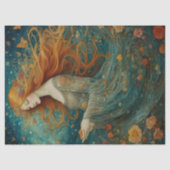 Roodharig Meisje met Bloemen Decoupage Tissuepapier (Voorkant)