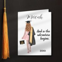 Roodharige Auburn Girl Afstuderen Congrats Afstude