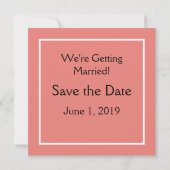 Roodharige bruid met groene ogen Huwelijk Save The Date (Achterkant)