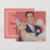 Roodharige Bruiloft Bruid Save The Date (Voorkant / Achterkant)