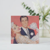 Roodharige Bruiloft Bruid Save The Date (Staand voorkant)