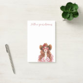Roodharige Dame Mint Jurk Post-it® Notes (Kantoor)