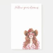 Roodharige Dame Mint Jurk Post-it® Notes (Voorkant)