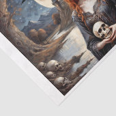 Roodharige dame van vervloekte schedels in gotisch tissuepapier (Detail)