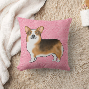 Roodharige Driekleurige Pembroke Welsh Corgi Liefd Kussen