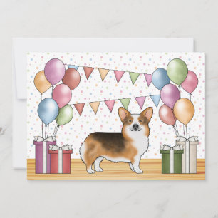 Roodharige Driekleurige Pembroke Welsh Corgi Schat Kaart