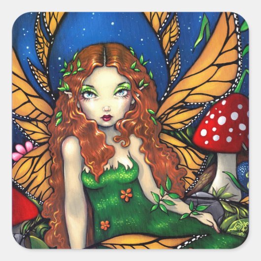 "Roodharige Fairy Queen" Sticker (Voorkant)