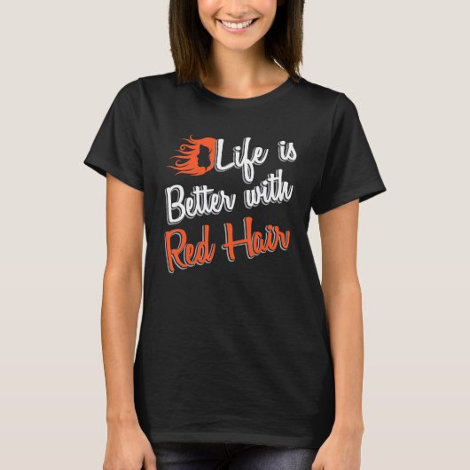 Roodharige Ginger Met Rood Haar T-shirt (Voorkant)