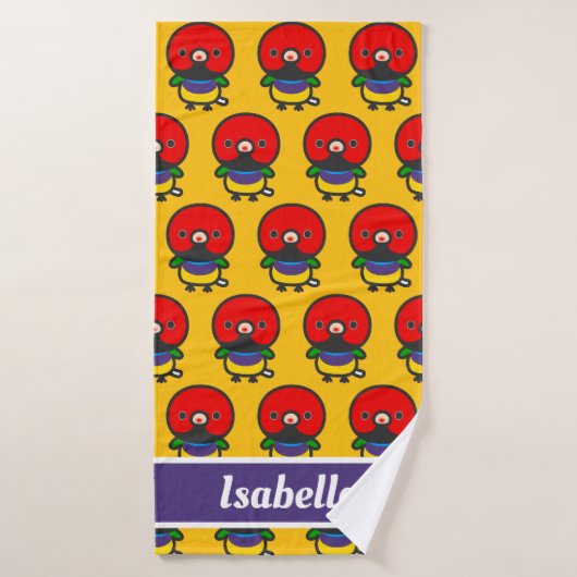 Roodharige Gouldische vink Badhanddoek (Badhanddoek)