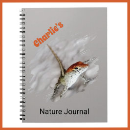 Roodharige Hagedis Gepersonaliseerde Natuur Notitieboek