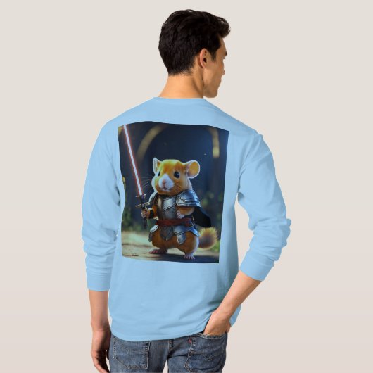 Roodharige hamster zwaardvechter: onwerkelijke 3D- T-shirt (Achterkant volledig)