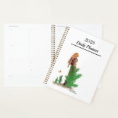 Roodharige Hiker Rugzak Pinup Meisje Dagelijkse Pl Planner (Display)