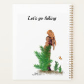Roodharige Hiker Rugzak Pinup Meisje Dagelijkse Pl Planner (Achterkant)
