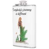 Roodharige Hiker Rugzak Pinup Meisje Drink Flask Heupfles (Links)