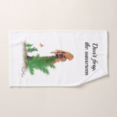 Roodharige Hiker Rugzak Pinup Meisje Handdoek (Handdoek)