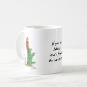 Roodharige Hiker Rugzak Pinup Meisje Koffie Mok (Voorkant links)