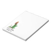 Roodharige Hiker Rugzak Pinup Meisje Notitieblok (Linkerzijde)