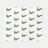 Roodharige Hiker Rugzak Pinup Meisje Patroon Fleece Deken (Voorkant (Horizontaal))