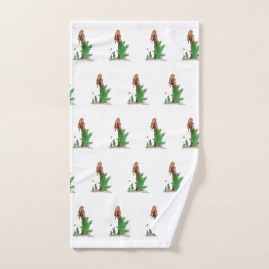 Roodharige Hiker Rugzak Pinup Meisje Patroon Handdoek (Handdoek)