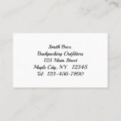 Roodharige Hiker Rugzak Pinup Meisje Visitekaartje (Achterkant)