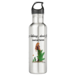 Roodharige Hiker Rugzak Pinup Meisje Water Fles