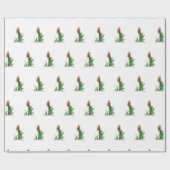 Roodharige Hiker Rugzak Pinup Meisje Wrapping Papi Cadeaupapier (Vlak)