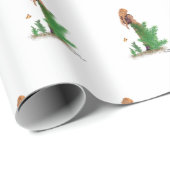 Roodharige Hiker Rugzak Pinup Meisje Wrapping Papi Cadeaupapier (Rol Hoek)