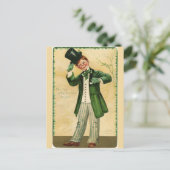 roodharige Ier met hoge hoed Briefkaart (Staand voorkant)