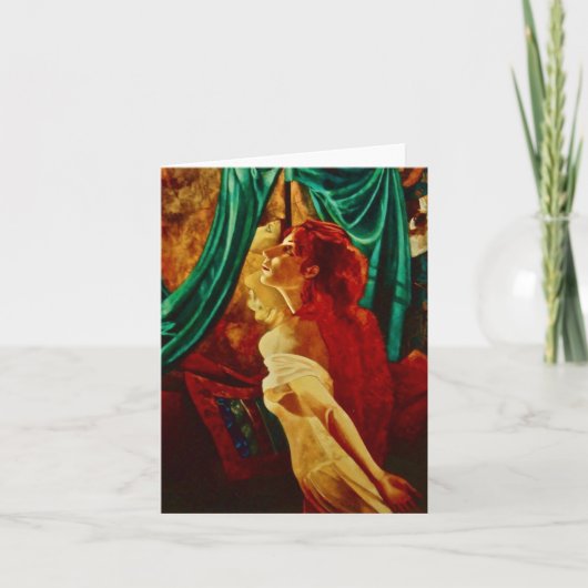 ROODHARIGE IN de SPIEGEL (c) 1994 S.Tammany Feestdagen Kaart (Voorkant)