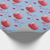 roodharige kaarsen romantisch cadeaupapier (Hoek)