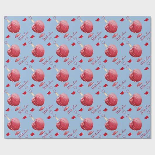 roodharige kaarsen romantisch cadeaupapier (Vlak)