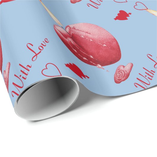 roodharige kaarsen romantisch cadeaupapier (Rol Hoek)