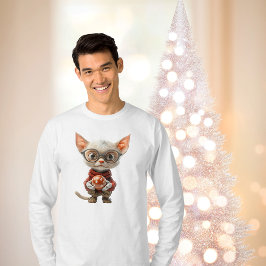 Roodharige Kerstkat Mannen T-shirt