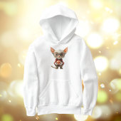 Roodharige Kerstkattenjongen Hoodie