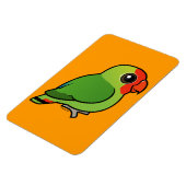 Roodharige Lovebird Magneet (Linkerzijde)