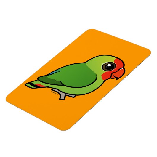 Roodharige Lovebird Magneet (Linkerzijde)