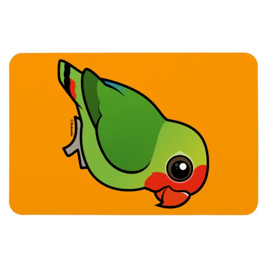 Roodharige Lovebird Magneet (Horizontaal)