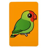 Roodharige Lovebird Magneet (Verticaal)