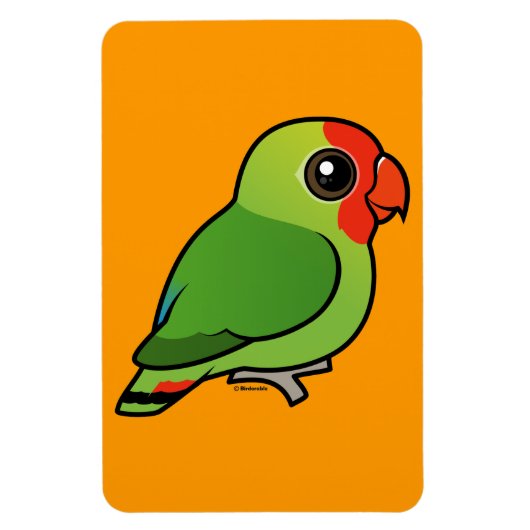 Roodharige Lovebird Magneet (Verticaal)