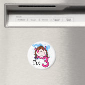 Roodharige meid Ik ben drie Magneet (Insitu (Vaatwasser))